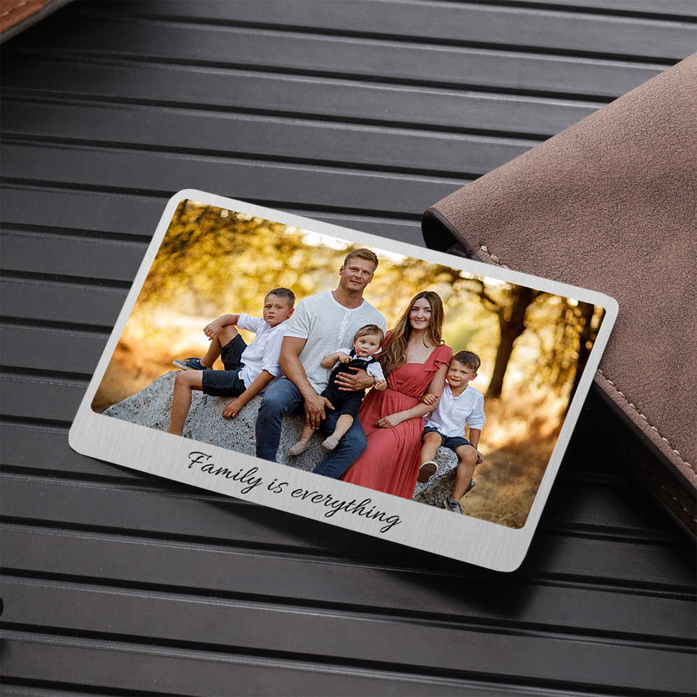 Personalized Wallet Card Insert – Custom Photo & Text Gift for Dad/Hus