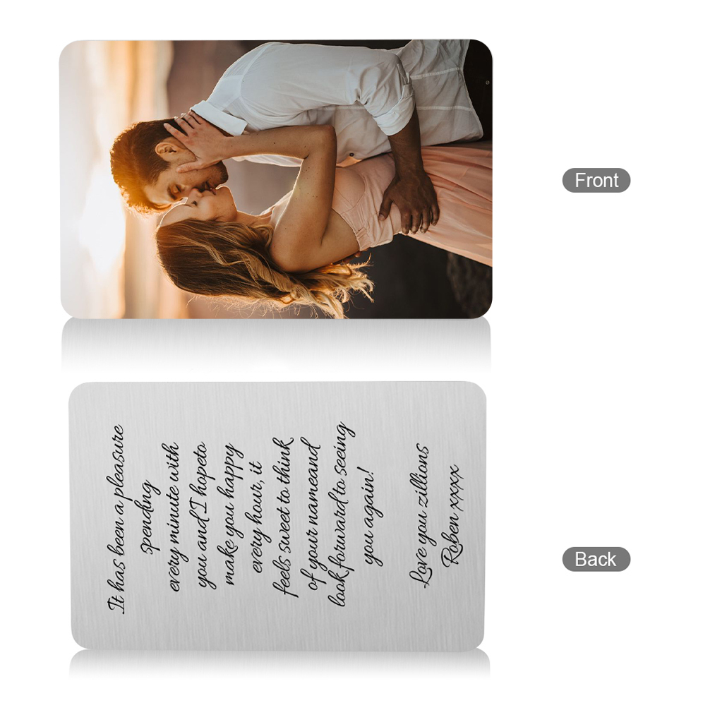 Personalised Wallet Card with Custom Photo & Text -Christmas Gift for Him | Jessemade