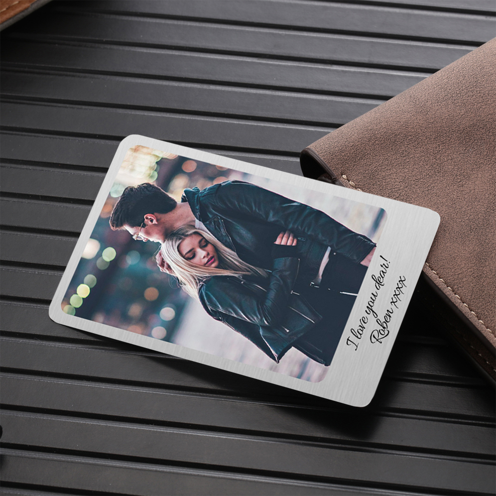 Personalised Wallet Card Insert – Custom Photo & Text Gift for Dad/Husband | Jessemade