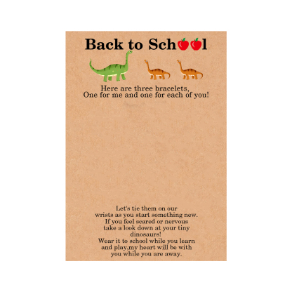 3Pcs Dinosaur Bracelets Stainless Steel Braided Bracelets Back To School Gift For Kids