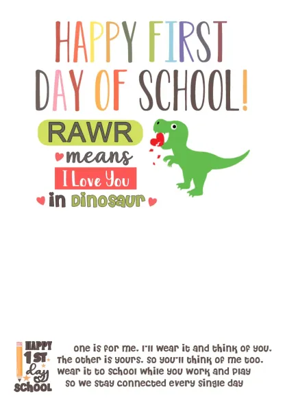 2pcs Dinosaur Bracelet Set Adjustable Green Bracelet with Gift Card Kids First Day of School Gift