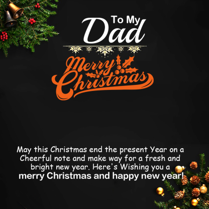Dad Warm Gift Card, Christmas Card for Dad