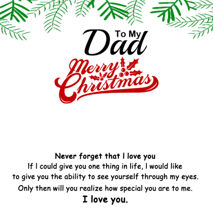 Dad Warm Gift Card, Christmas Card for Dad