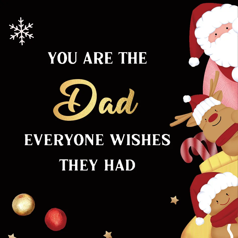 Dad Warm Gift Card, Christmas Card for Dad