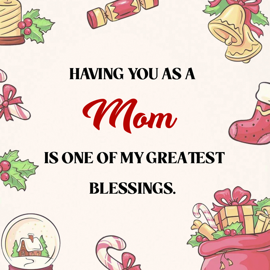Mom Warm Gift Card, Special Card For Christmas