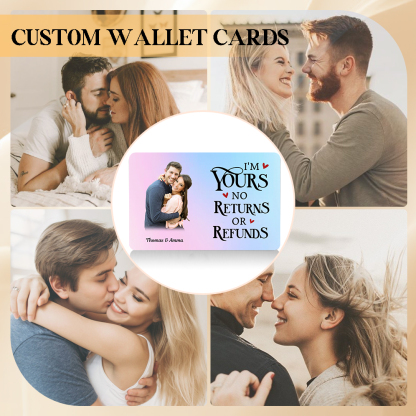 Personalised Couple Wallet Card with Photo & 2 Names – Valentine’s Day Gift for Him | Jessemade