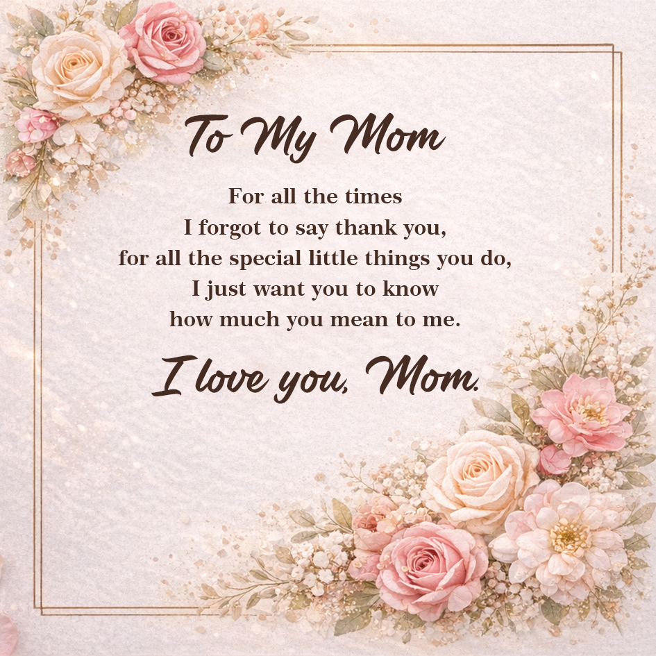 Mother's Day Warm Gift Card