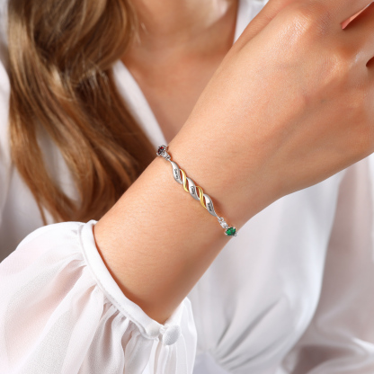 Adjustable Infinity Birthstone Bracelet