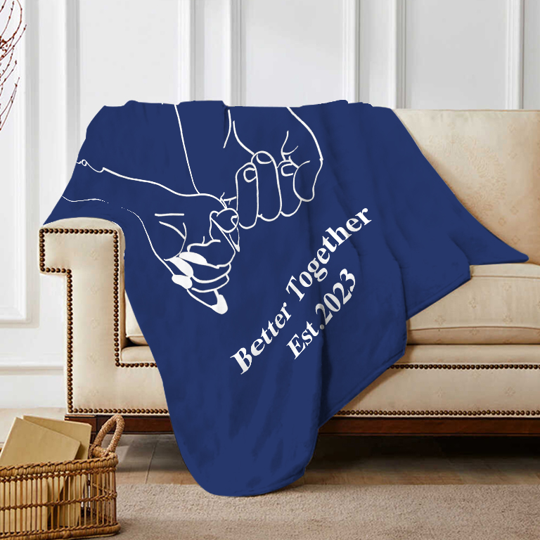 Personalised "Better Together" Blanket - Custom Names & Date Gift For Her | Jessmade