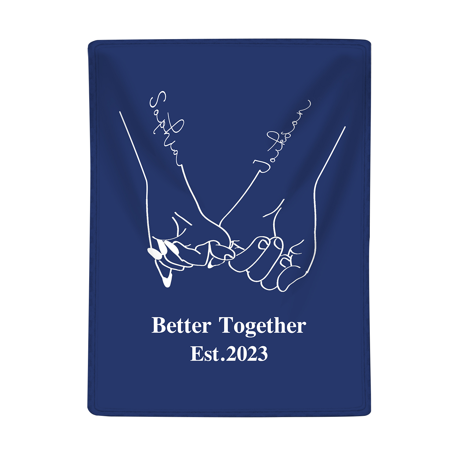 Personalised "Better Together" Blanket - Custom Names & Date Gift For Her | Jessmade