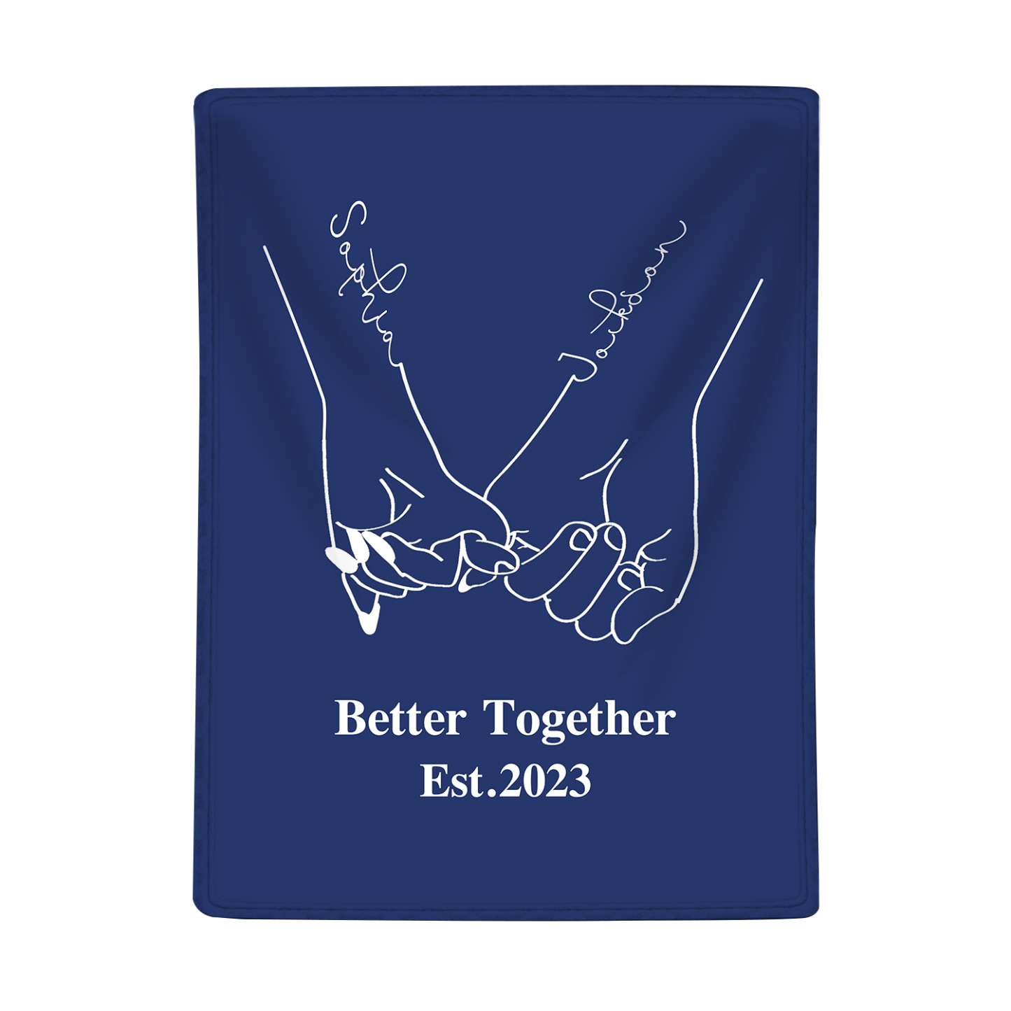 Personalised "Better Together" Blanket - Custom Names & Date Gift For Her | Jessmade