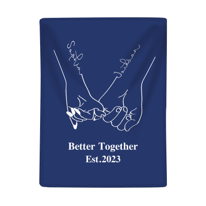 Personalised "Better Together" Blanket - Custom Names & Date Gift For Her | Jessmade