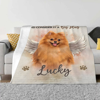 Personalised Pet Memorial Blanket - Custom Photo & Name Flannel Blanket | Jessmade