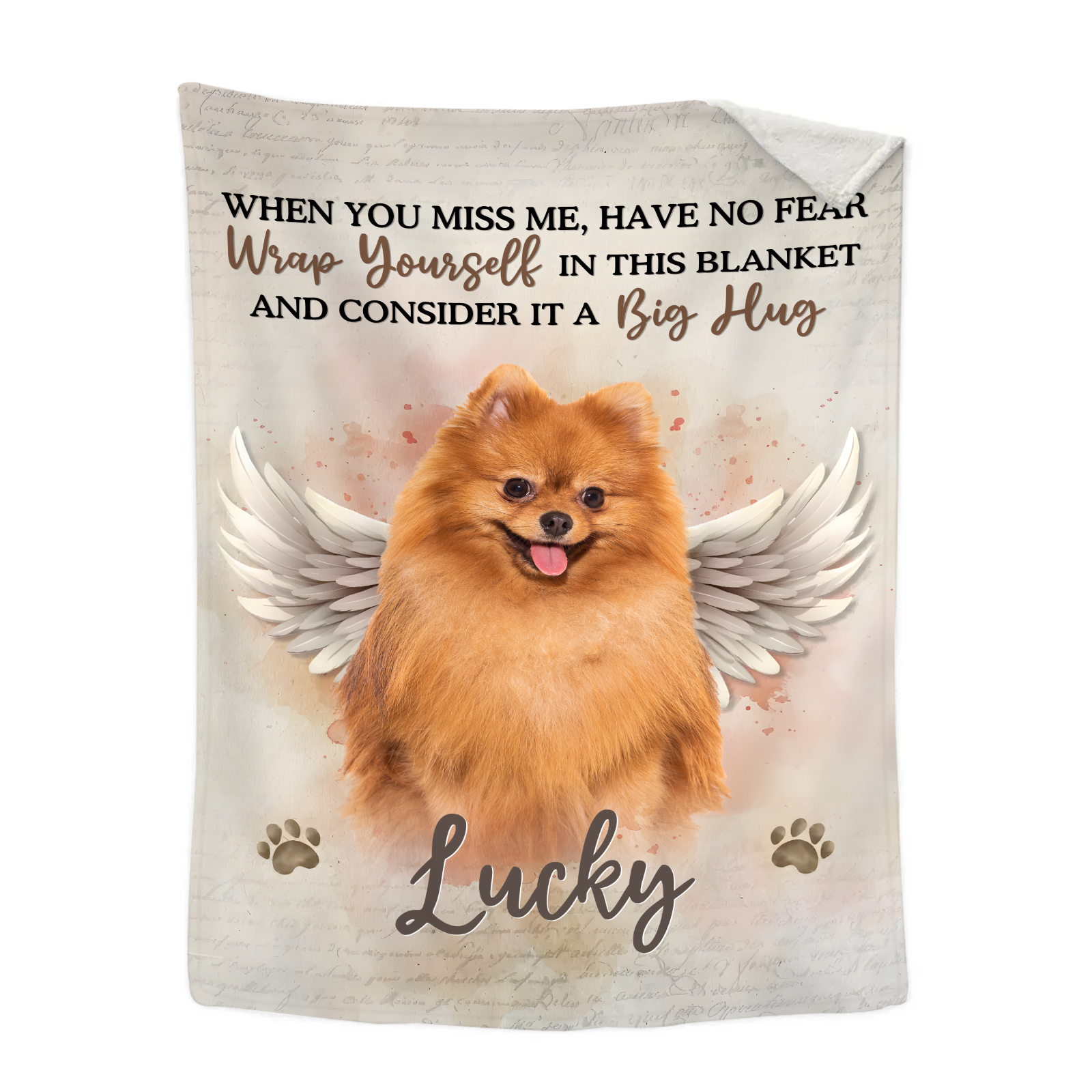 Personalised Pet Memorial Blanket - Custom Photo & Name Flannel Blanket | Jessmade