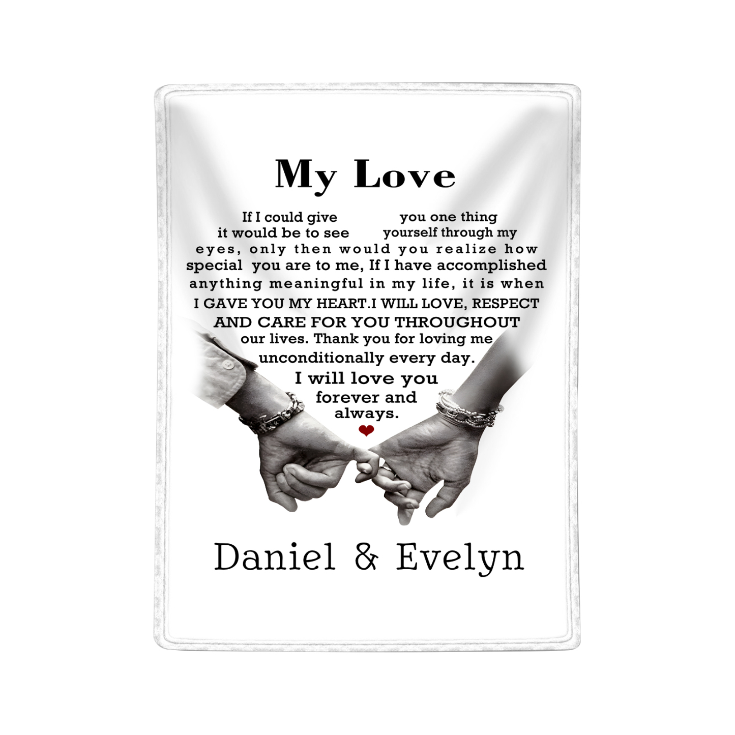 Personalised Couple Blanket with Custom 2 Names Love Letter Throw Blanket Gift for Couple | Jessmade