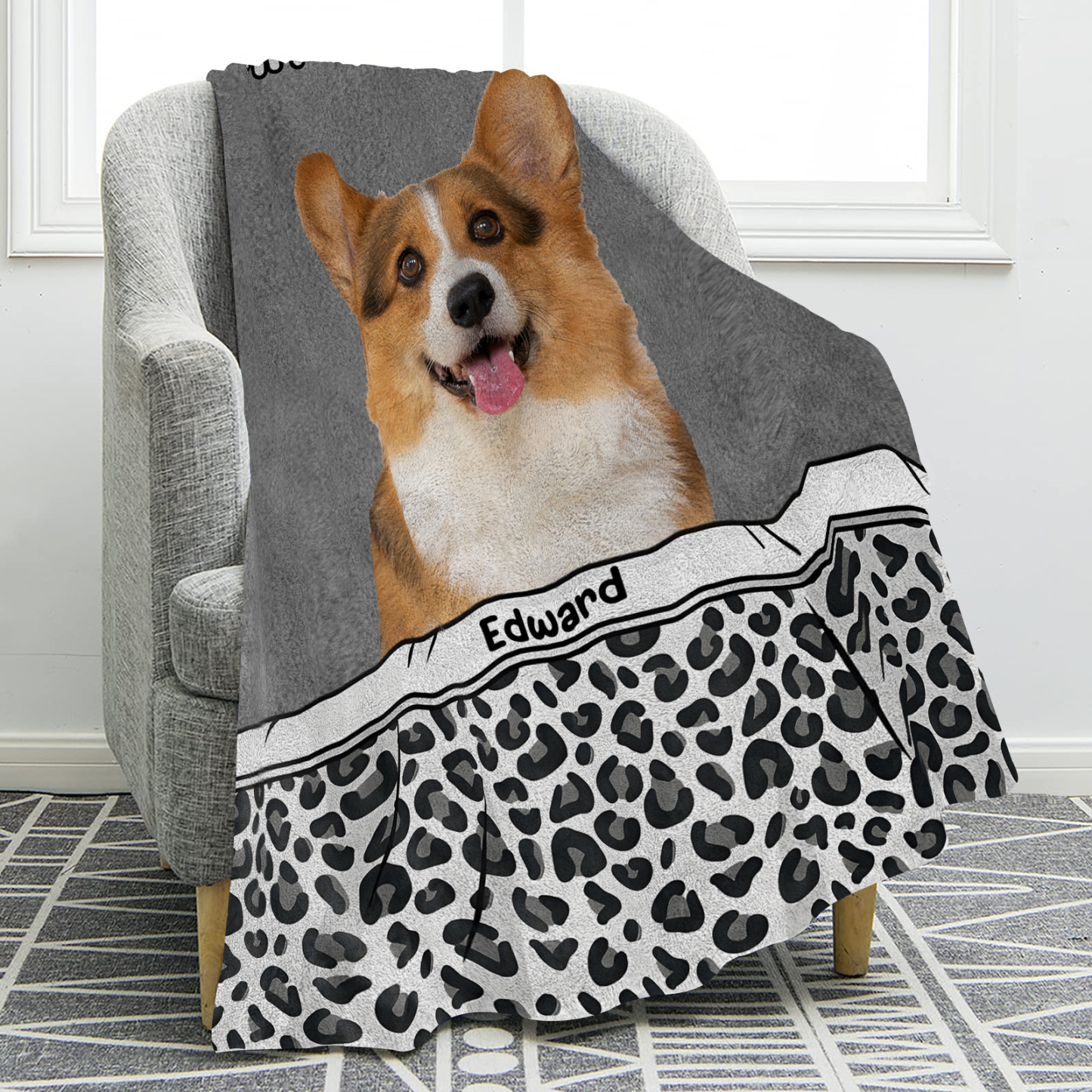  Personalized Pet Blanket - Custom Photo & Name Flannel Blanket for Pet Lovers | Jessmade