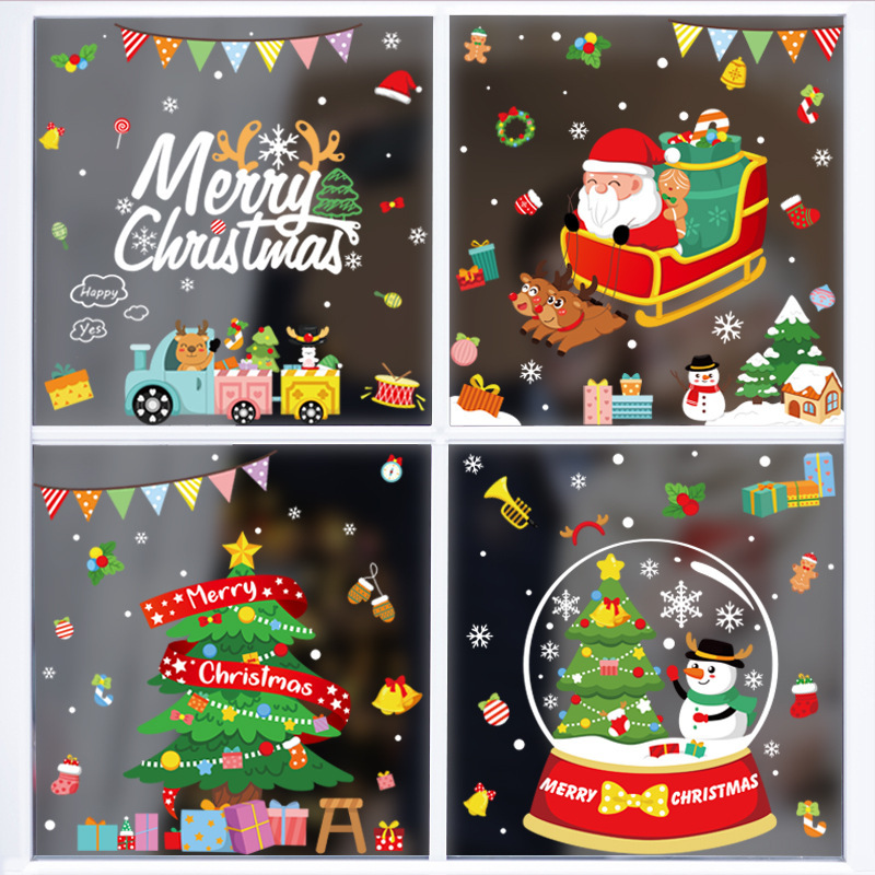 Festive Christmas Window Stickers Perfect Family Holiday Décor