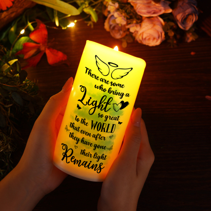 "In Memory Of" Personalised Memorial LED Candle - Custom Photo, Name & Dates Memorial Gift | Jessemade