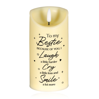 Personalized Best Friend LED Candle - Custom Name Friendship Gift for Your Unbiological Sister | Jessemade