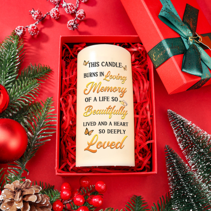 Personalized Butterfly Memorial LED Candle - Custom Photo, Name, and Date  | Jessemade