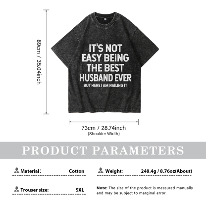 Personalised Couple T-Shirts – "It’s Not Easy Being the Best Husband/Wife Ever, But Here I Am Nailing It" – Valentine’s Day Gift for Couple | Jessemade