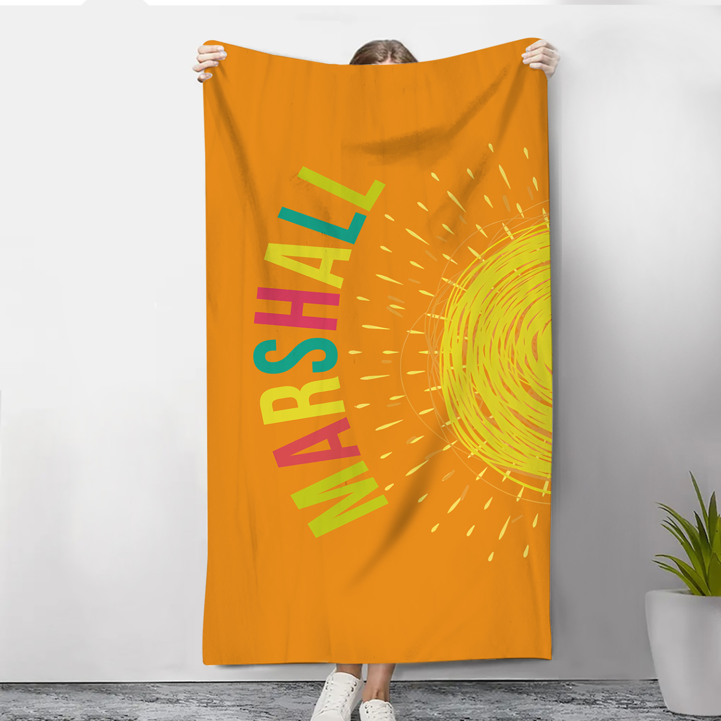 Personalized Name Summer Beach Personalized Beach Towel