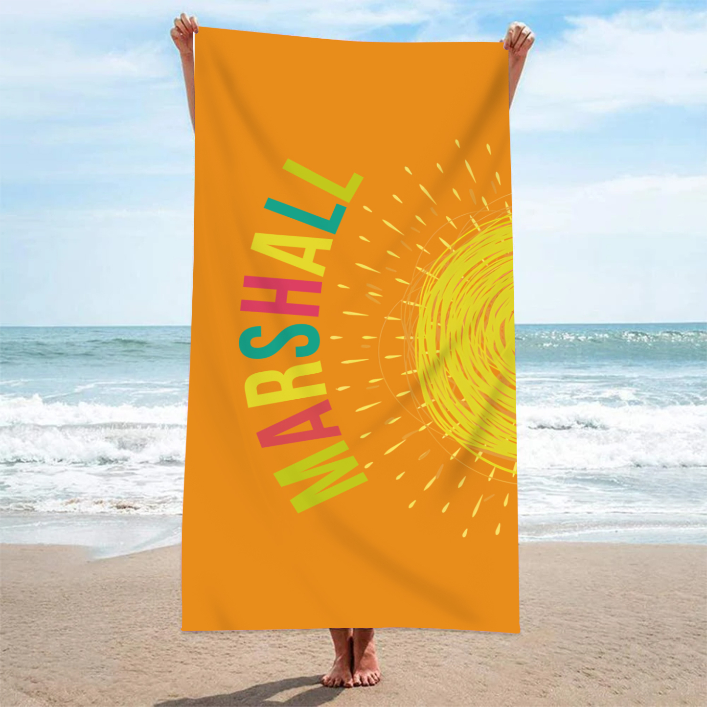 Personalized Name Summer Beach Personalized Beach Towel