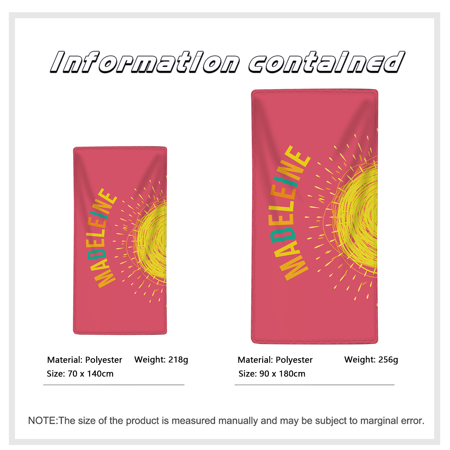 Personalized Name Summer Beach Personalized Beach Towel