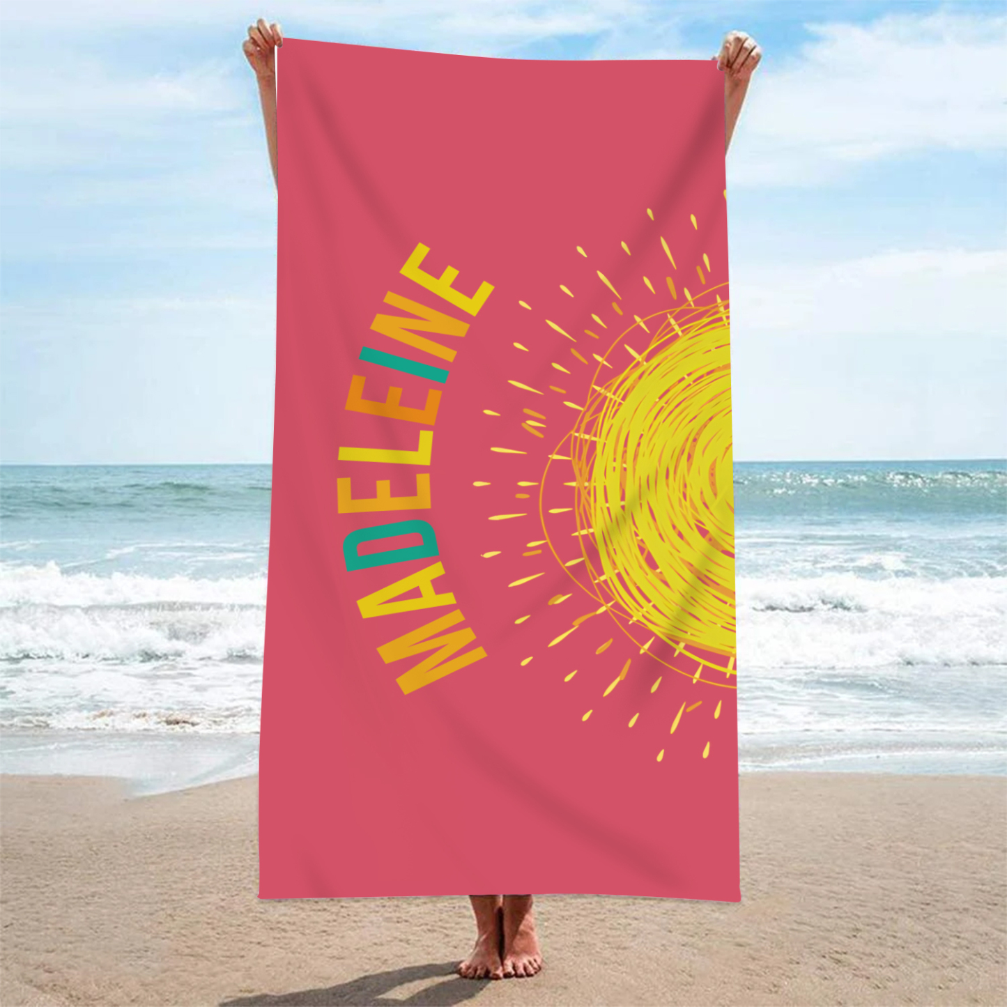 Personalized Name Summer Beach Personalized Beach Towel