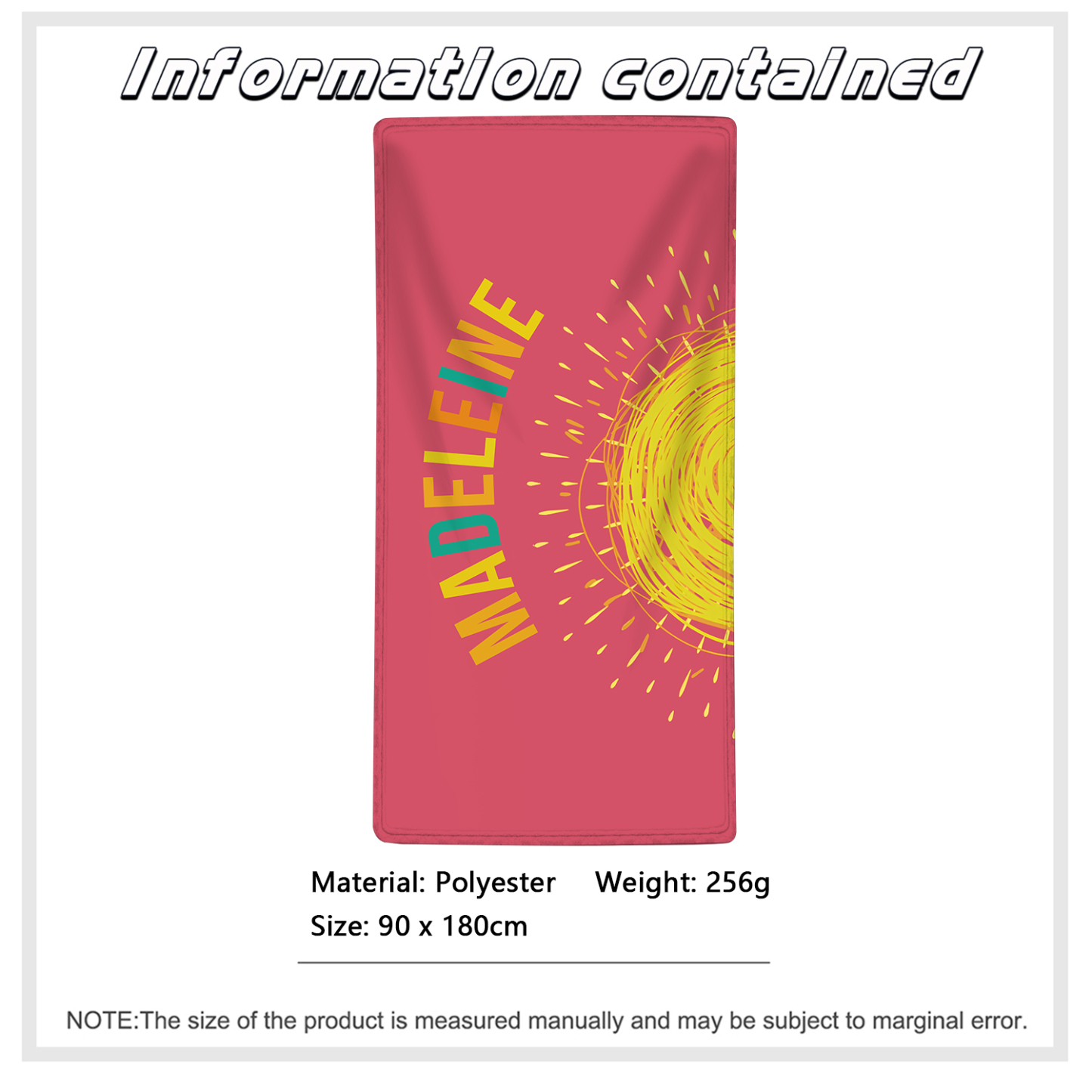 Personalized Name Summer Beach Personalized Beach Towel