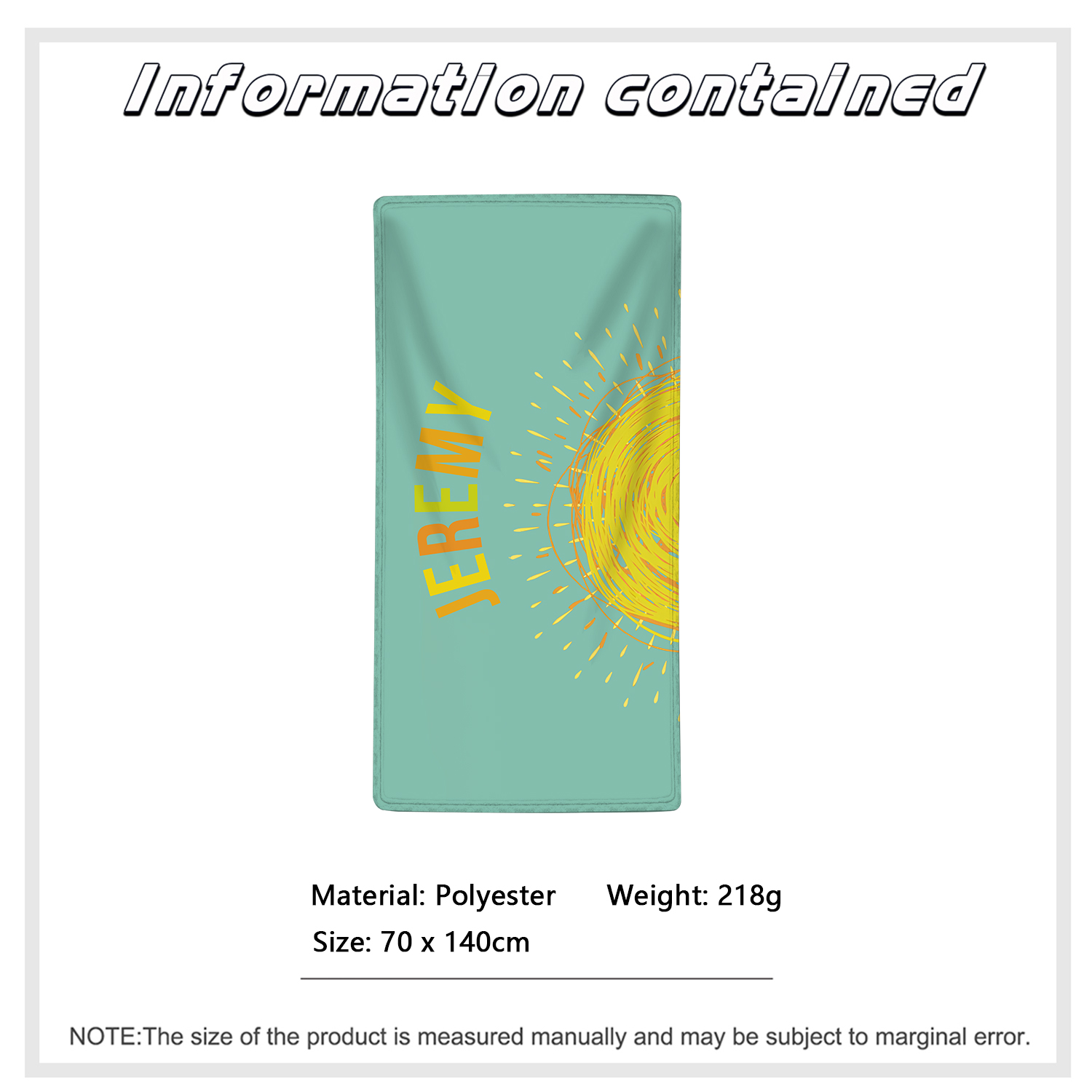 Personalized Name Summer Beach Personalized Beach Towel