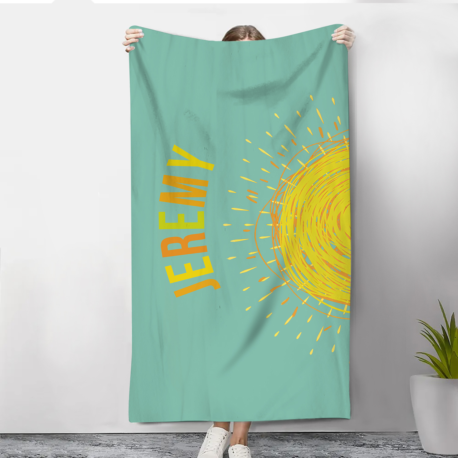 Personalized Name Summer Beach Personalized Beach Towel