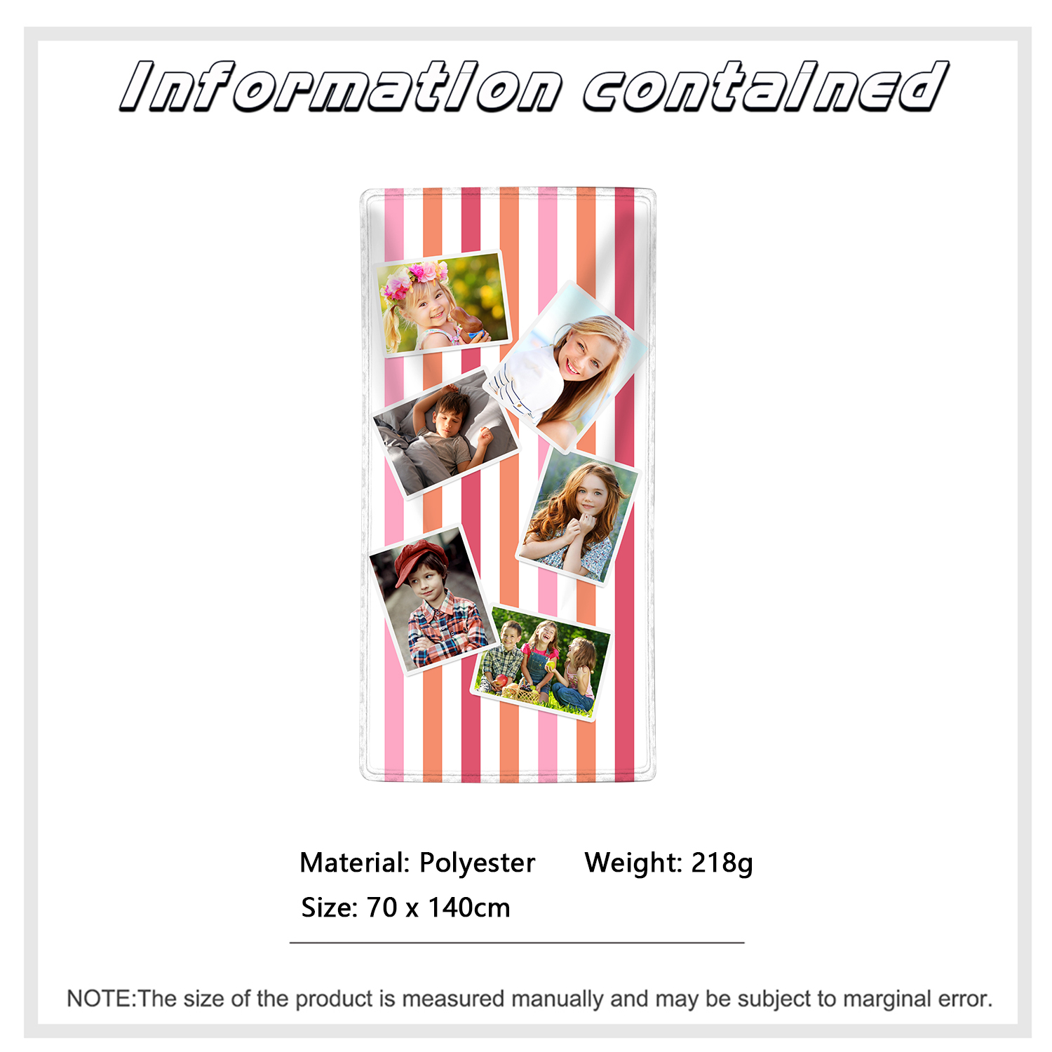 Personalized 6 Photos Summer Beach Personalized Beach Towel For Her/Him