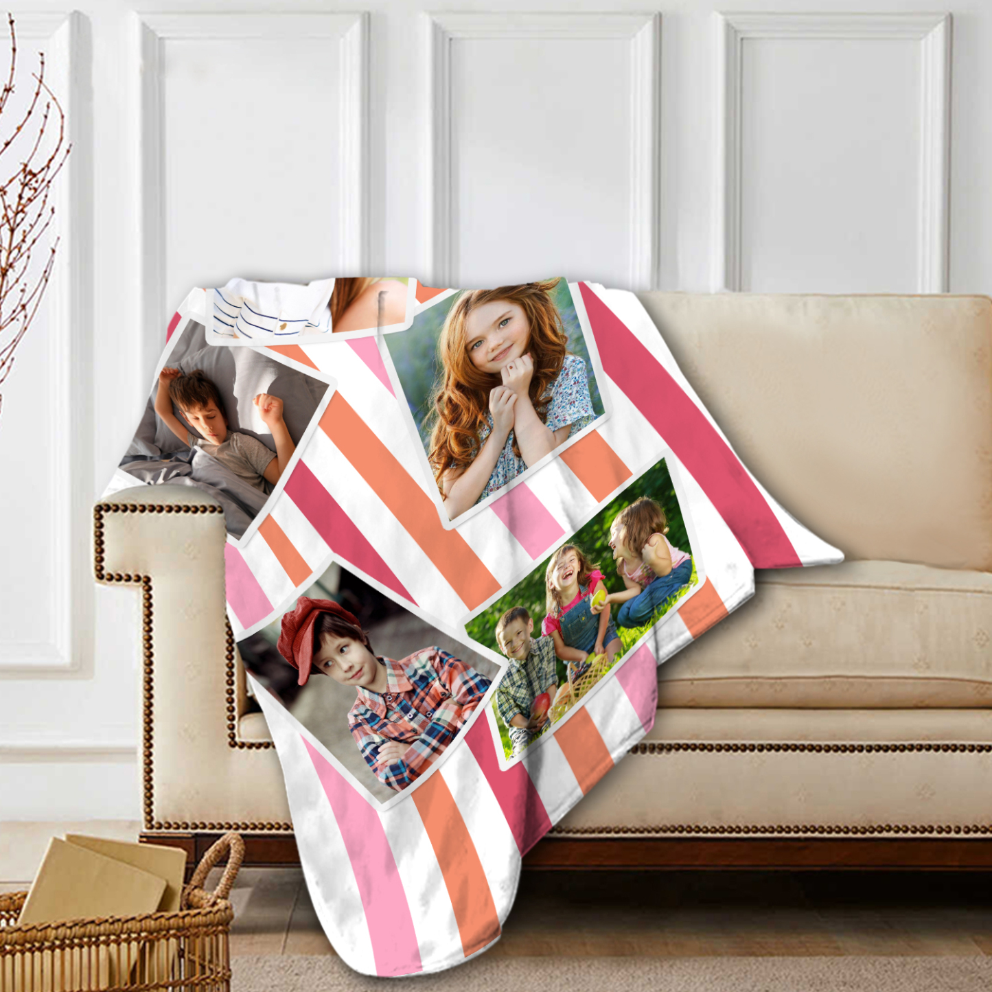 Personalized 6 Photos Summer Beach Personalized Beach Towel For Her/Him