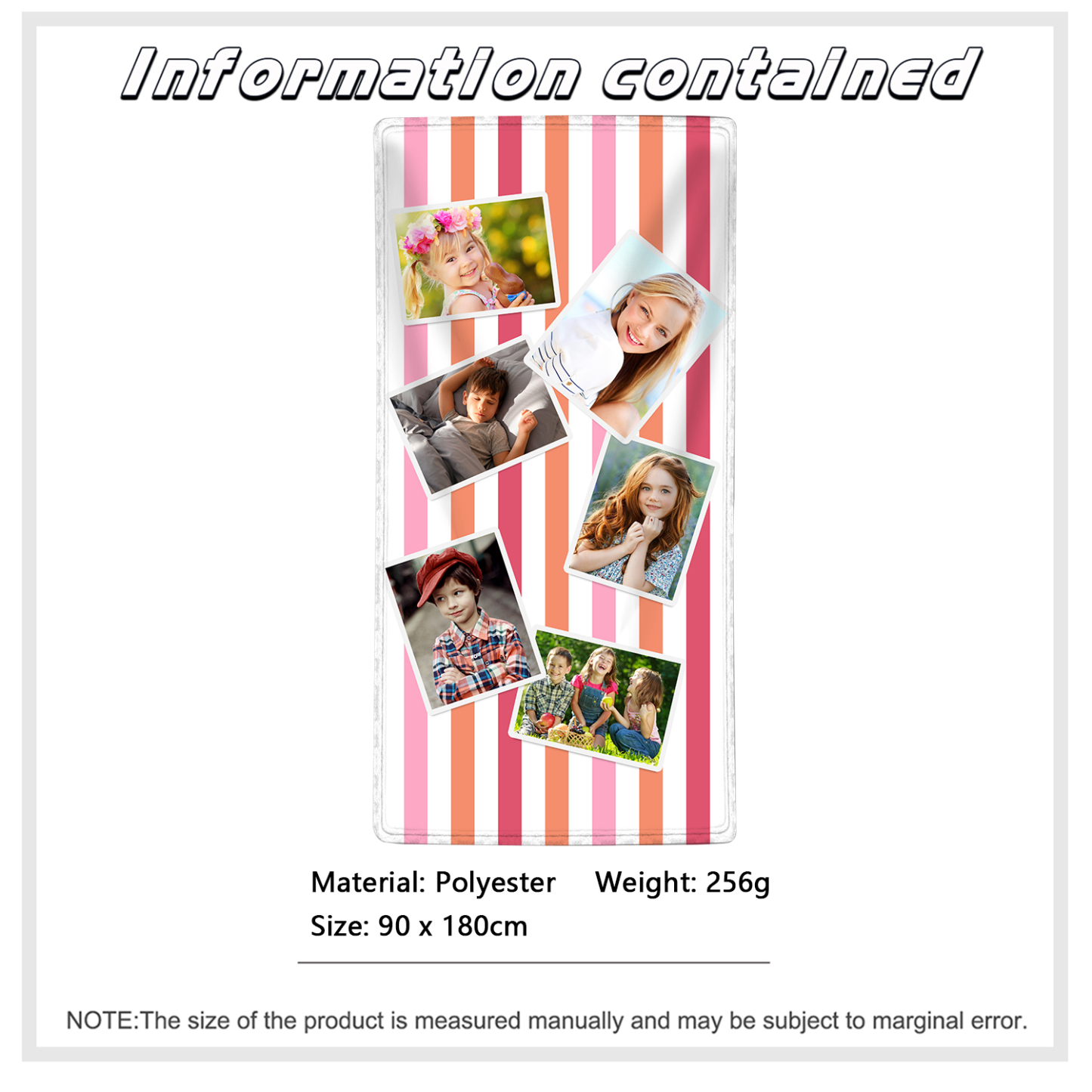 Personalized 6 Photos Summer Beach Personalized Beach Towel For Her/Him