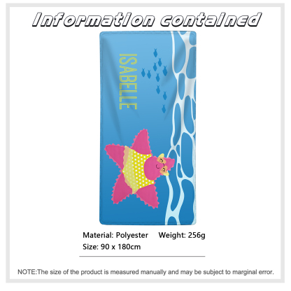Personalized Name Summer Beach Personalized Beach Towel With Turtle/Starfish/Whale/Crab For Her/Him