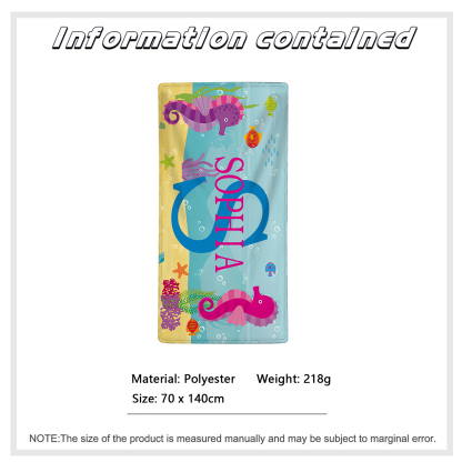 Personalized 1 Name And 1 Letter Summer Beach Personalized Beach Towel For Her/Him