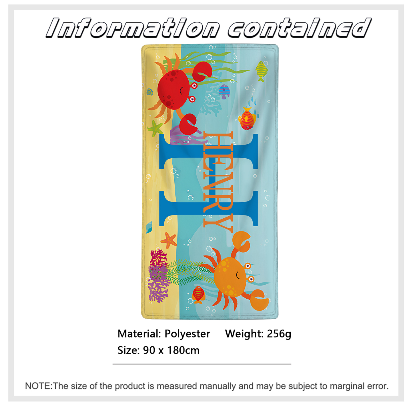 Personalized 1 Name And 1 Letter Summer Beach Personalized Beach Towel For Her/Him