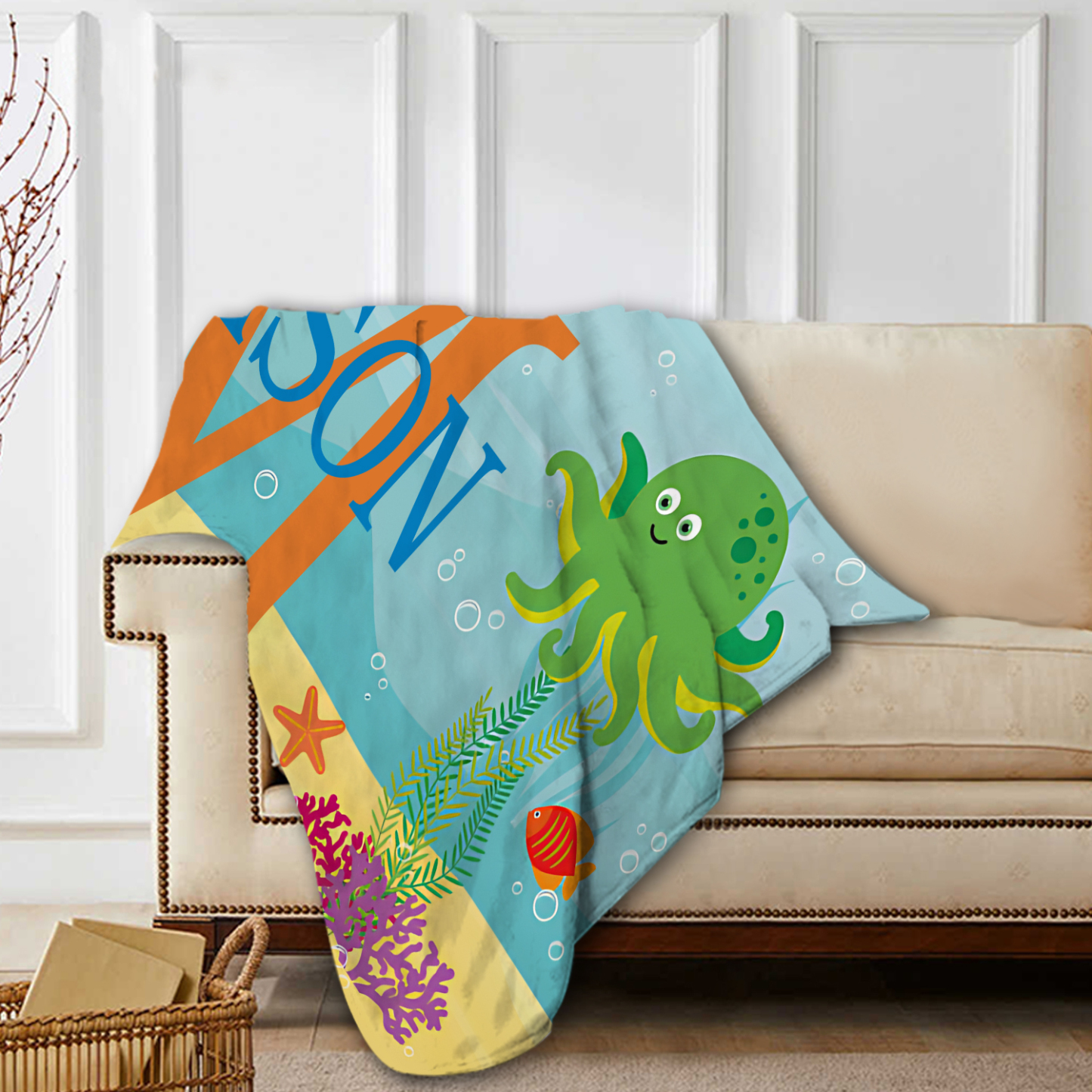 Personalized 1 Name And 1 Letter Summer Beach Personalized Beach Towel For Her/Him