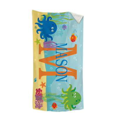 Personalized 1 Name And 1 Letter Summer Beach Personalized Beach Towel For Her/Him