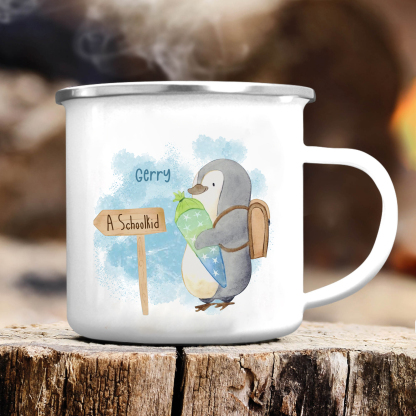Personalized Enamel Mug With Name And Date Giraffe Mug Back To School 
