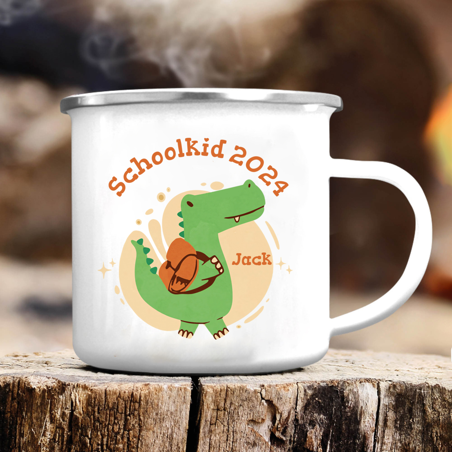 Personalized Enamel Mug With Name And Date Giraffe Mug Back To School 