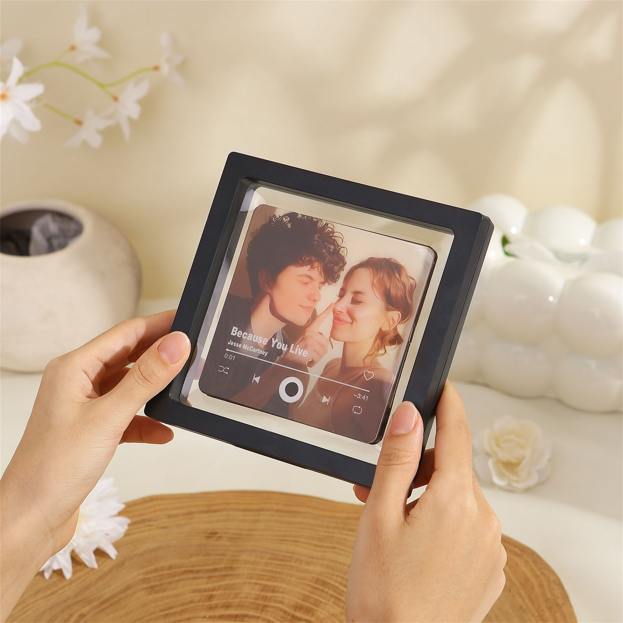 Personalized Gift Set for Couples – Custom Music Photo Magnet, Engraved Keychain,  Valentine's Day Gift for Him | Jessemade