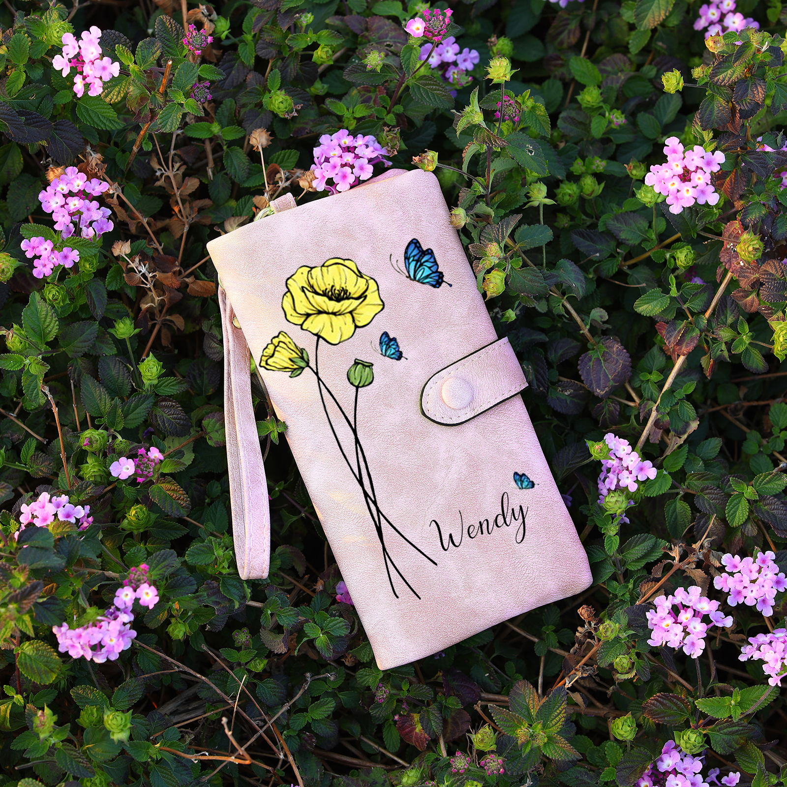 [Copy]Personalised Women’s Wallet – Custom Name, Birth Flower & Photo, Seven Colours Available – Valentine’s Day Gift for Her | Jessemade