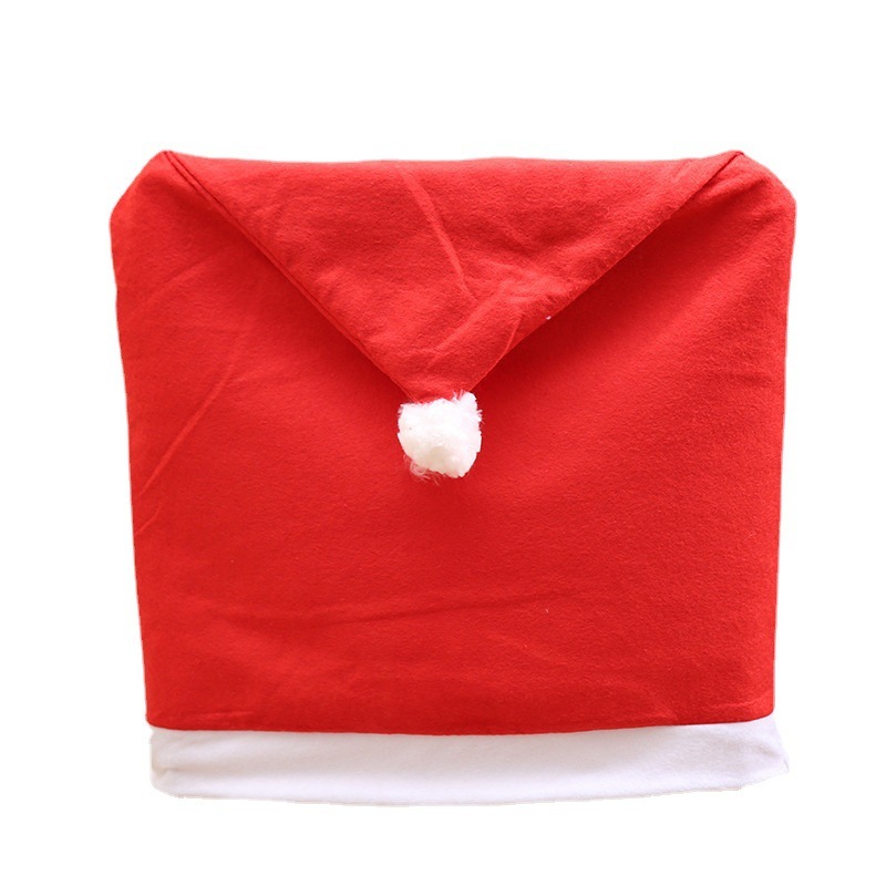 Festive Family Chair Cover with Santa Hats Perfect Christmas Gift