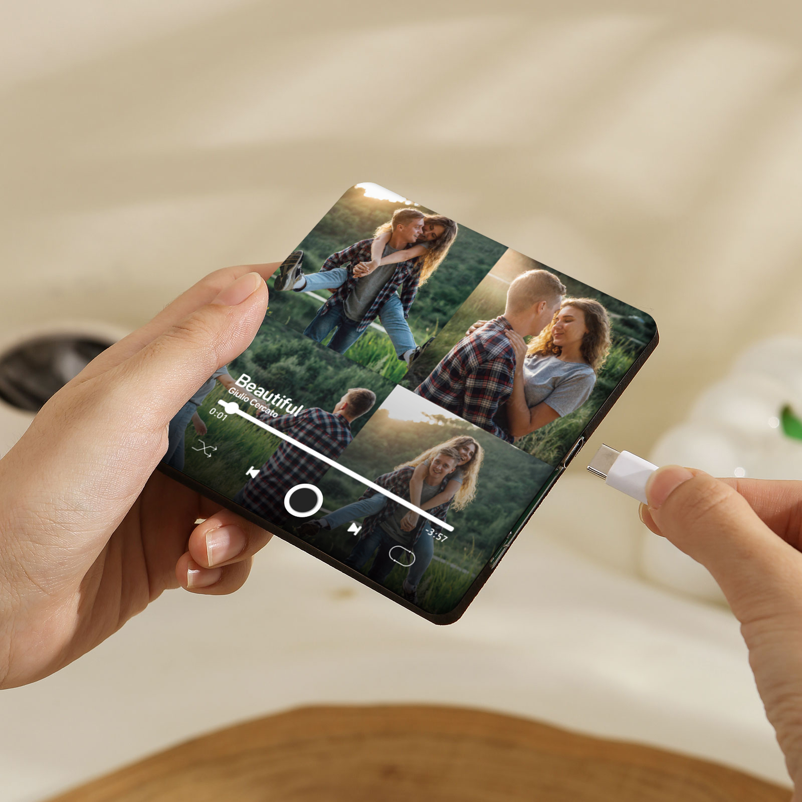 Personalized Photo Music Fridge Magnet with Custom 4 Photo and 1 Song Name- Cherish Memories with Style | Jessemade