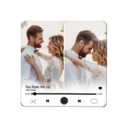 Personalized 2-Photo Music Fridge Magnet – A Thoughtful Custom Keepsake | Jessemade