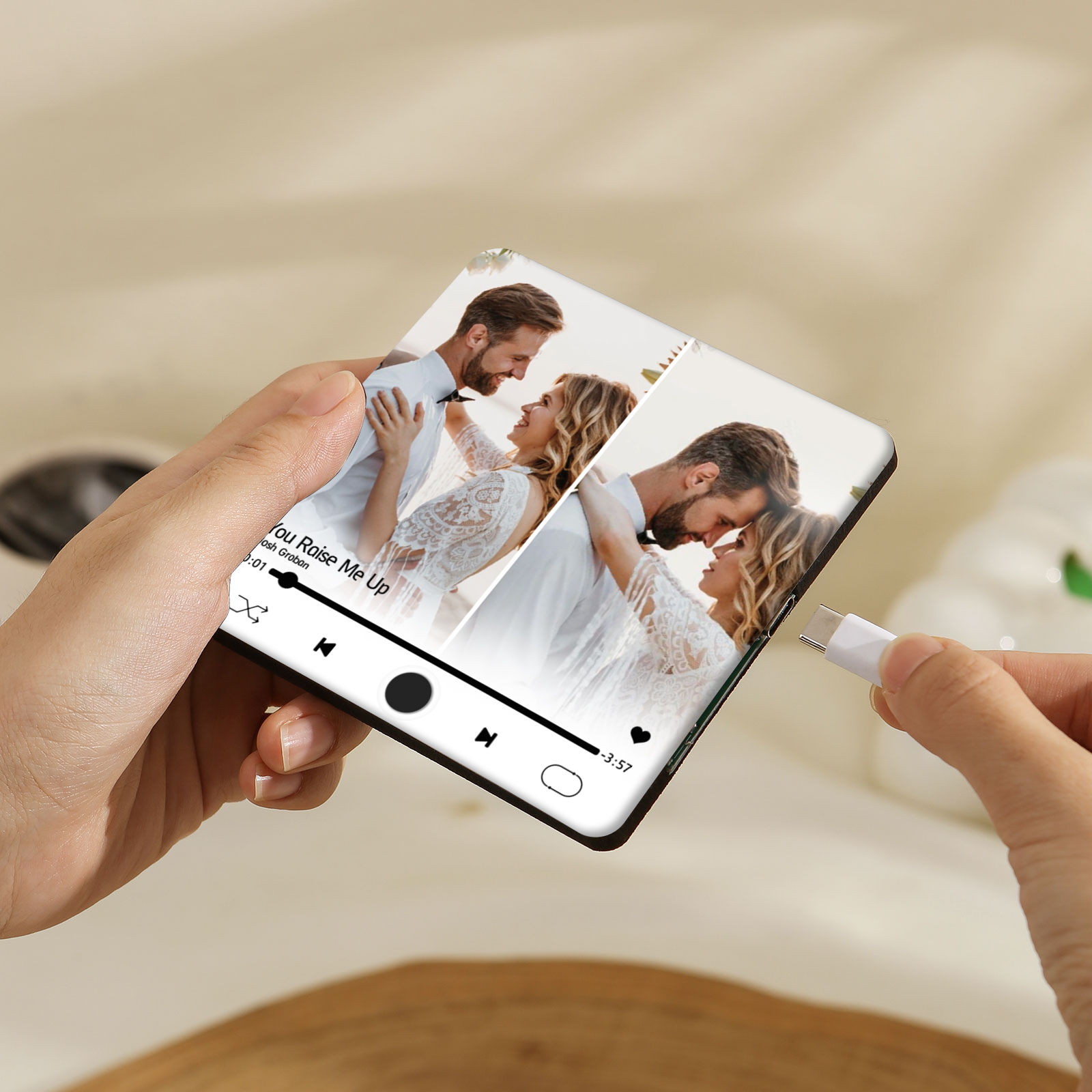 Personalized 2-Photo Music Fridge Magnet – A Thoughtful Custom Keepsake | Jessemade