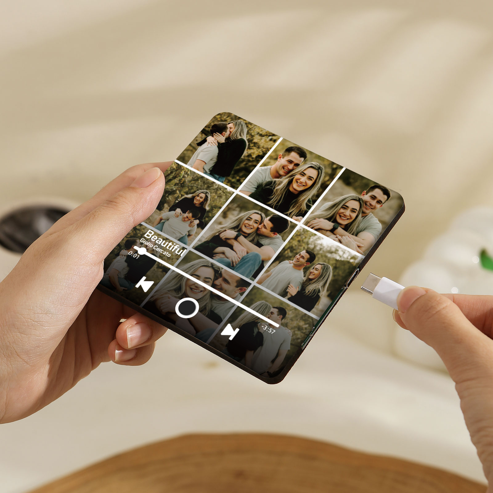 Personalized Photo Music Fridge Magnet with Custom 9 Photo and 1 Song Name- Cherish Memories Gift for Couple | Jessemade