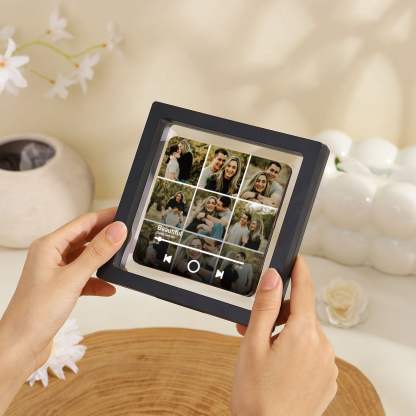 Personalized Photo Music Fridge Magnet with Custom 9 Photo and 1 Song Name- Cherish Memories Gift for Couple | Jessemade